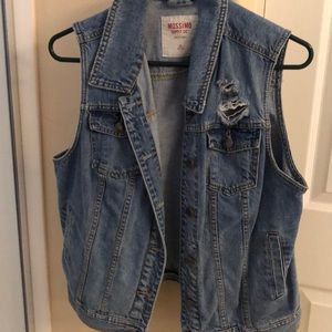 Mossimo distressed denim vest